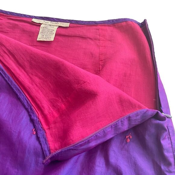 Free People Y2K Purple Silk Midi Skirt - Picture 6 of 7